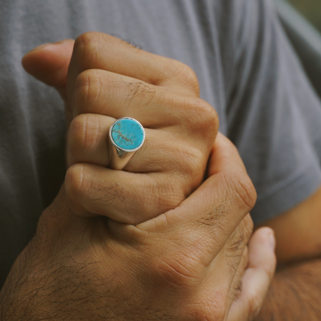 Big Nusa Turquoise Signet Ring