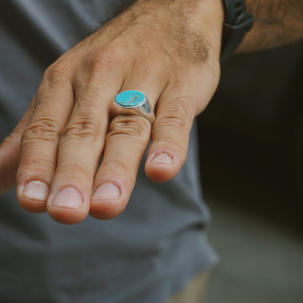 Big Nusa Turquoise Signet Ring