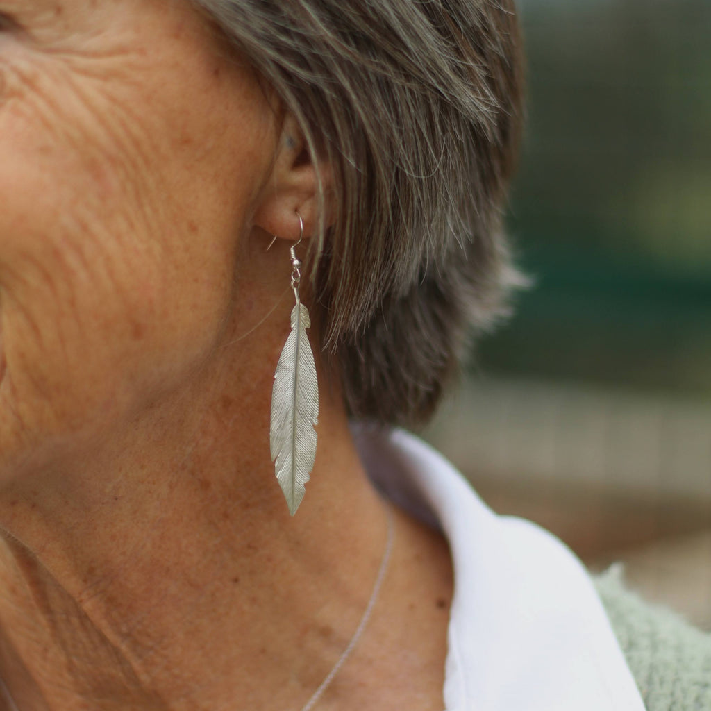 Boucles d'oreilles plumes