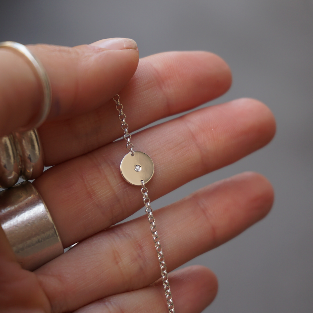 Bracelet en argent rose