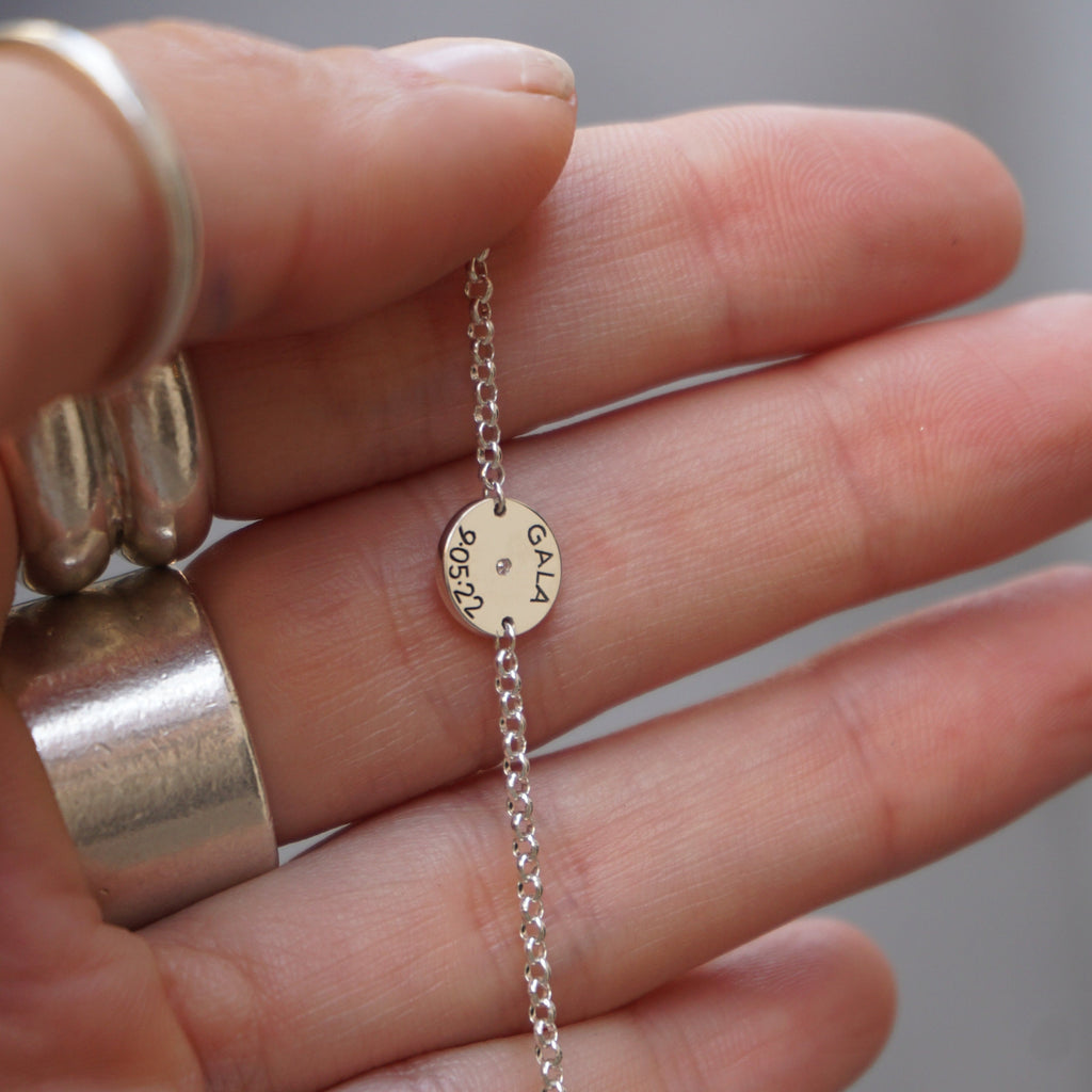 Bracelet en argent rose