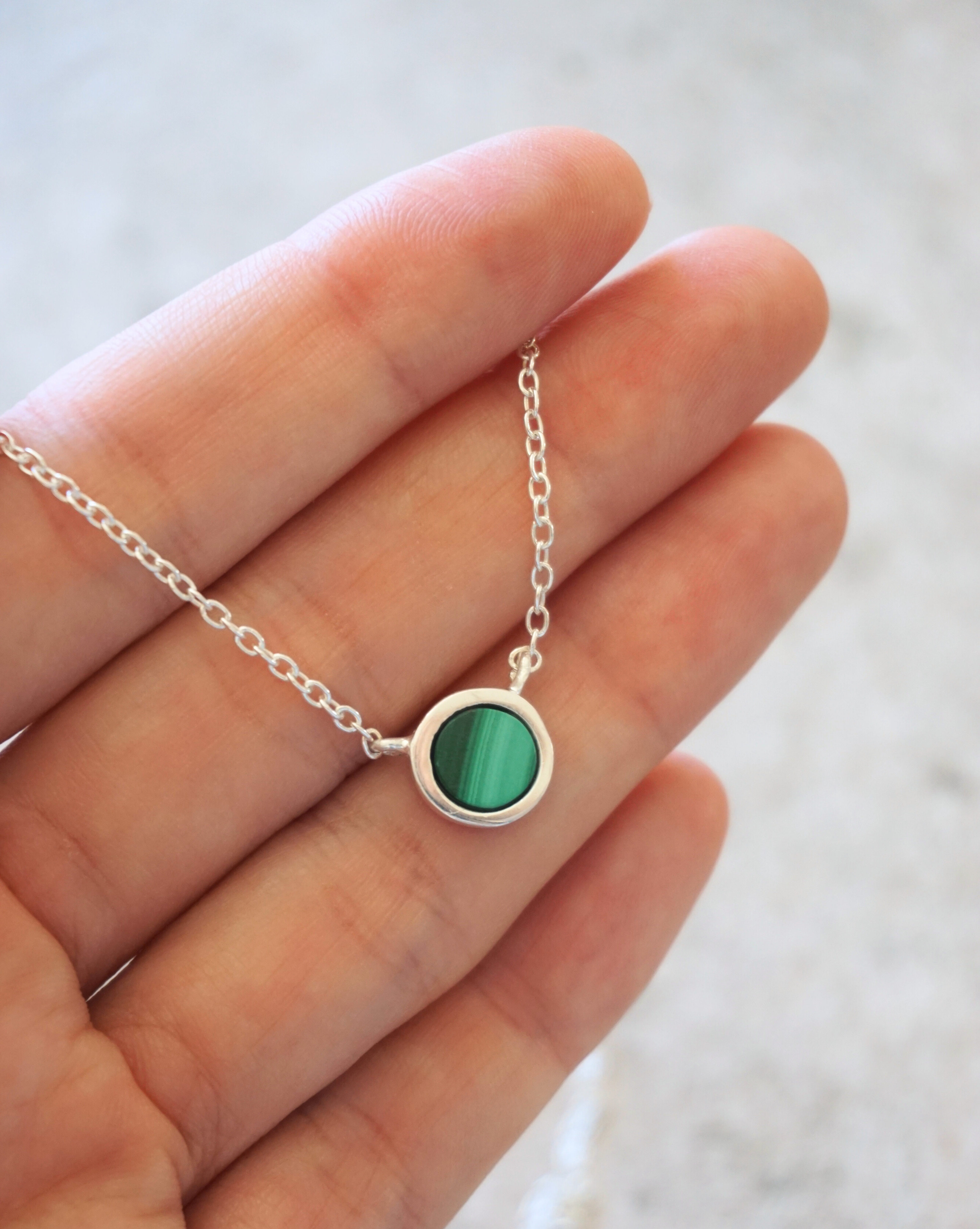 Moon Malachite Necklace