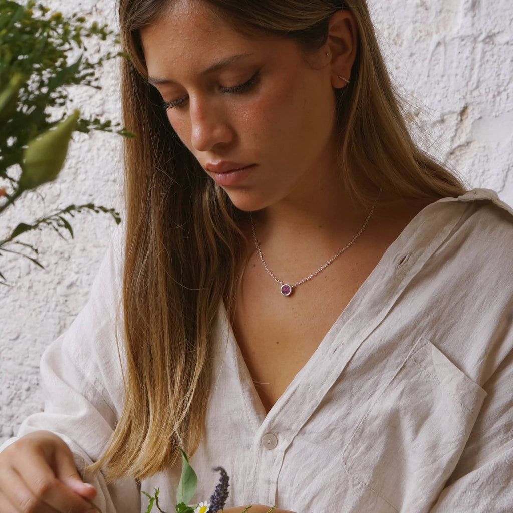 Moon Cobalt Calcite Necklace