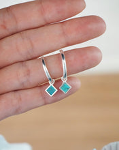 Upload image to gallery viewer, Rumba Turquoise Hoop Earrings