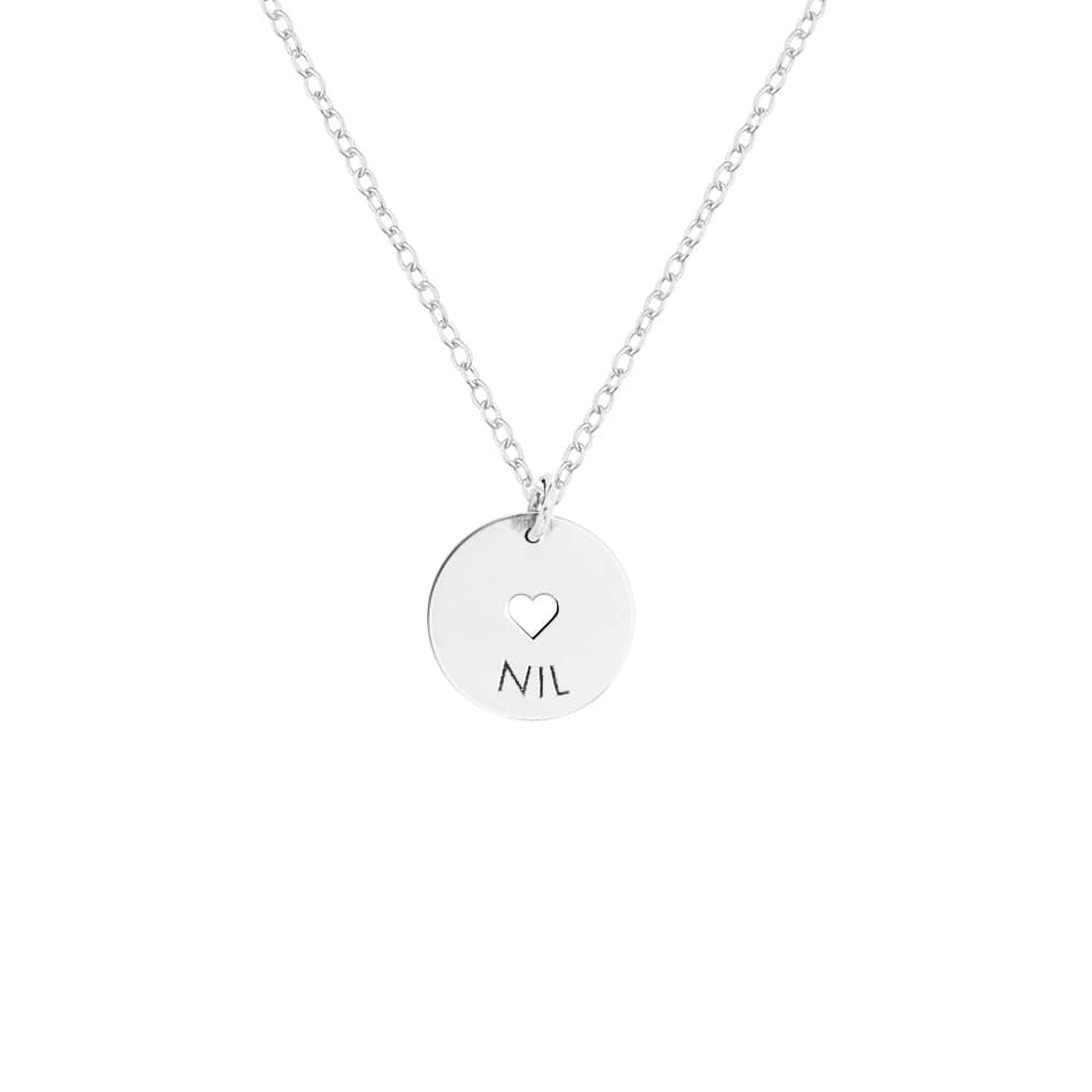 Collier disque coeur