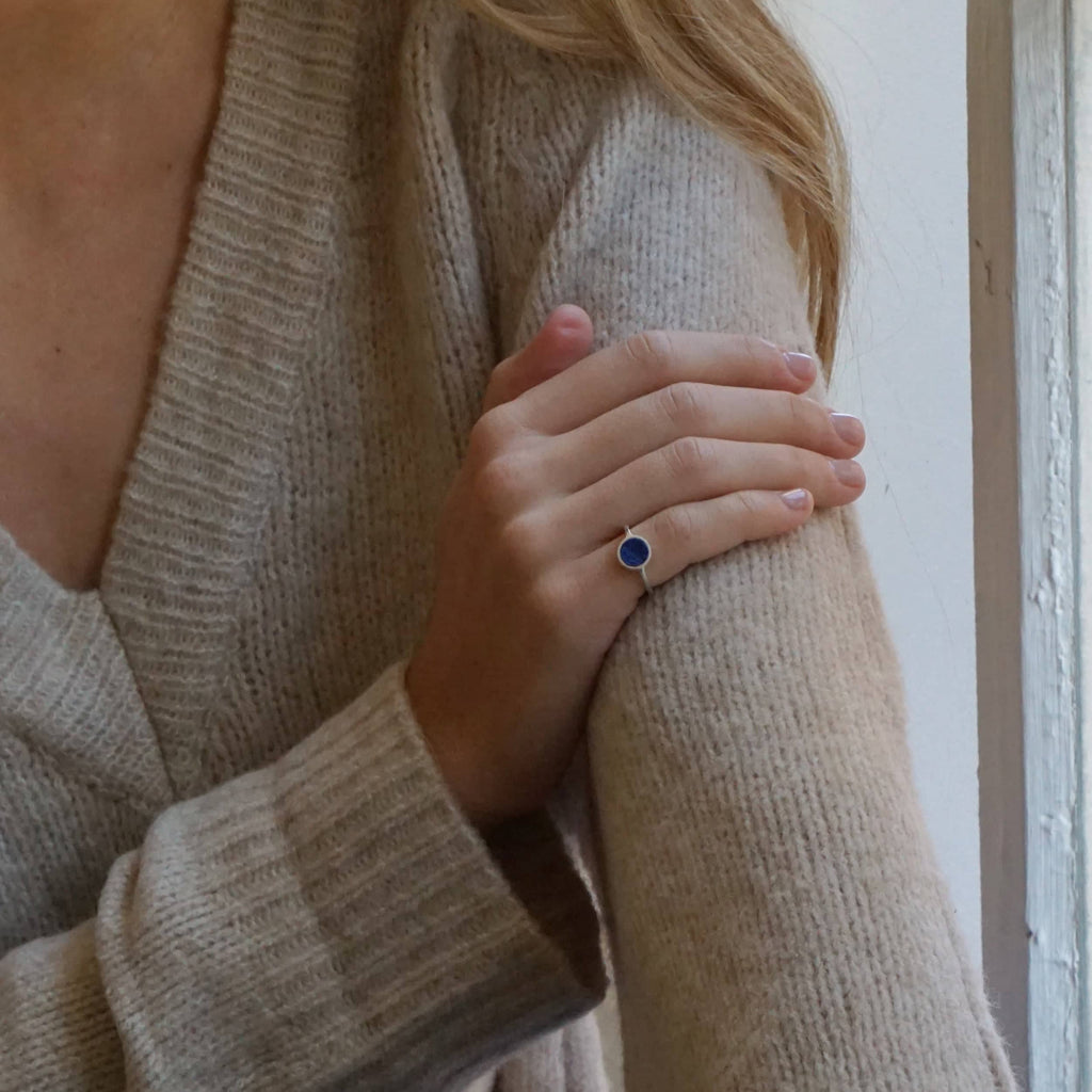 Moon Lapis Lazuli Ring